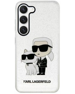 Калъф Karl Lagerfeld - Glitter K and C, Galaxy S23 Plus, прозрачен